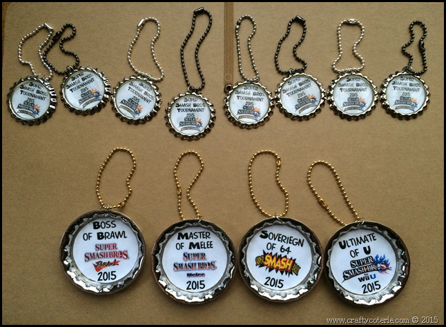 finished bottlecap keychains