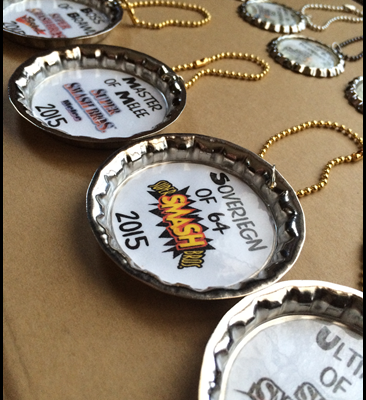 Easy bottlecap pendants without epoxy stickers