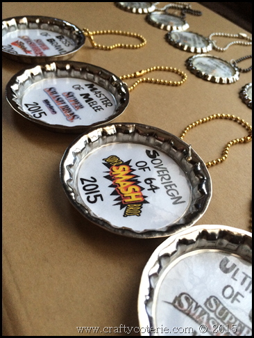 Easy bottlecap pendants without epoxy stickers