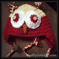 crochet owl hat
