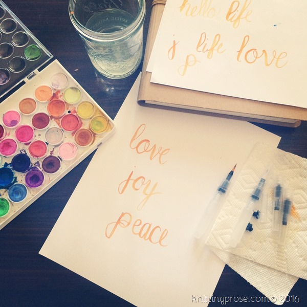 lettering with watercolors