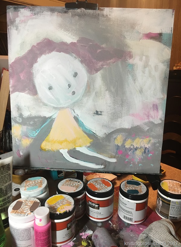 grey girl with pigtails